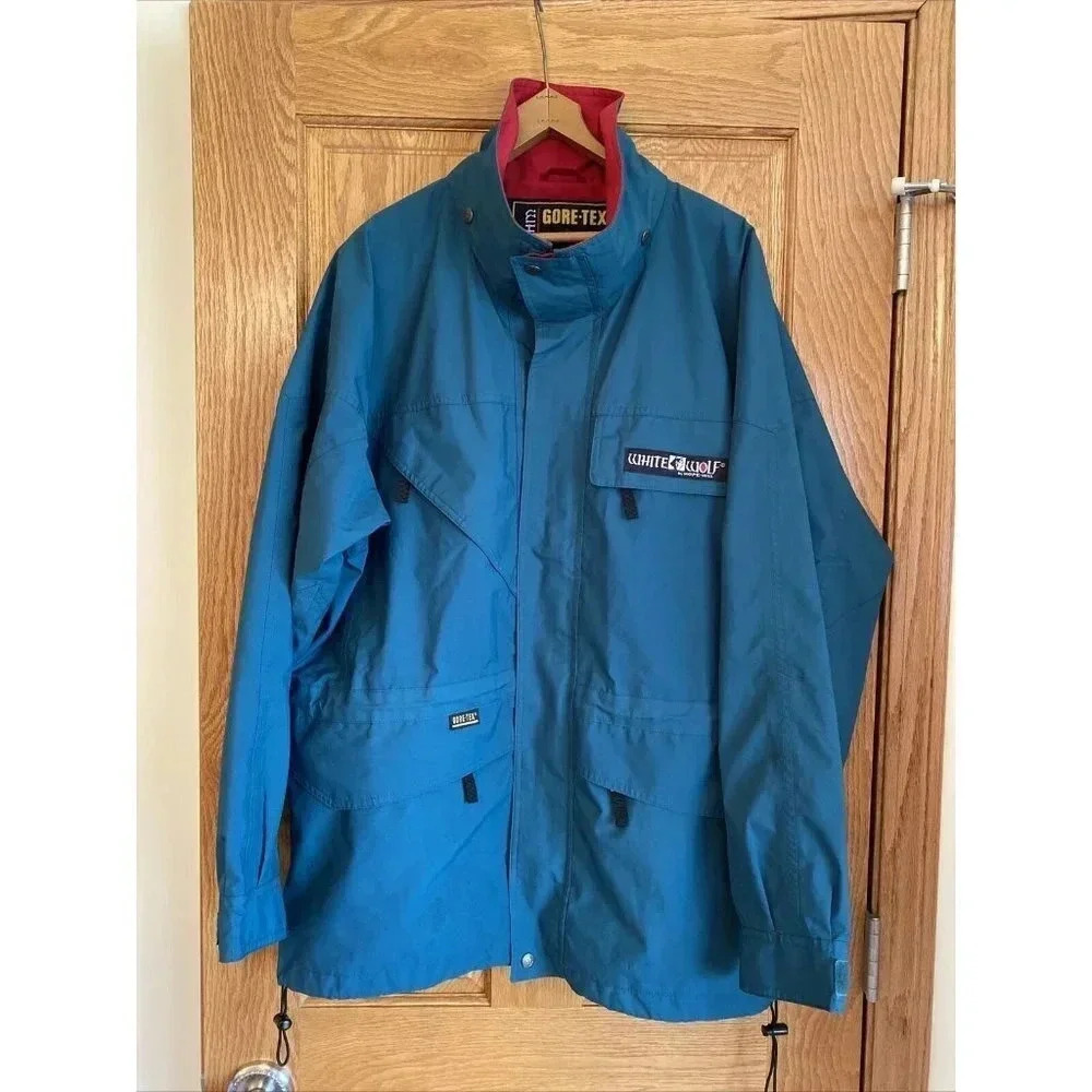 White Wolf Hope Hill Jacket Men's XL Full Zip Green Windbreaker Mesh Lined